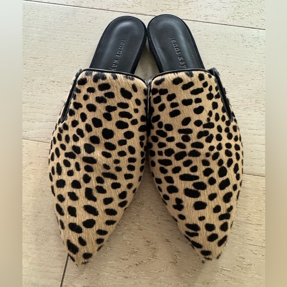Jenni Kayne Cheetah Pony Hair Mules Tan Size 8 - Picture 4 of 7